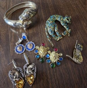 Vintage Cat Jewelry Mix